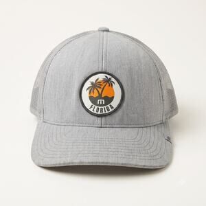 TravisMathew Mens OS Coastal Preppy Vacation Florida Patch Snapback‎ Trucker Hat